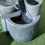 57cm Solar 4-tier Fountain, Dark Grey