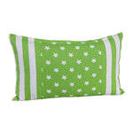 Cotton Stripe Border And Stars Cushion Cover | 30cm x 50cm | Green
