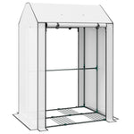 Portable Greenhouse W/ 4 Shelves & Vents 100x80x150cm
