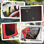PawHut Pet Stroller Carrier Foldable Deluxe Walk Travel Dog