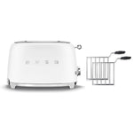 Tsf01 Matte 2 Slice Toaster + 2-sandwich Racks | White