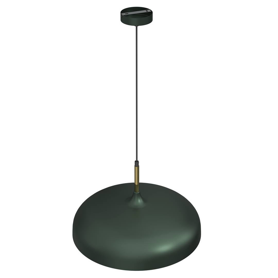 Lincoln 45cm Pendant Lamp Stylish Hand Made Scandi Style Lamp With A Golden Finish To The Shade Interior 1xe27 | 45cm | Green