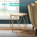 Nayi Geometric Gold Coffee Table