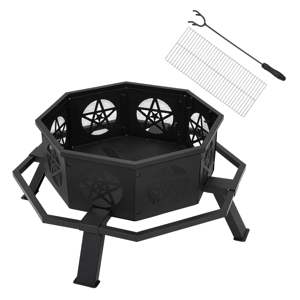 Heavy Duty Wood Burning Octagonal Fire Pit