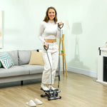 SPORTNOW Mini Stepper, Compact Step Machine Exerciser With Bands