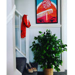 90cm Artificial Ficus Tree -copper Planter