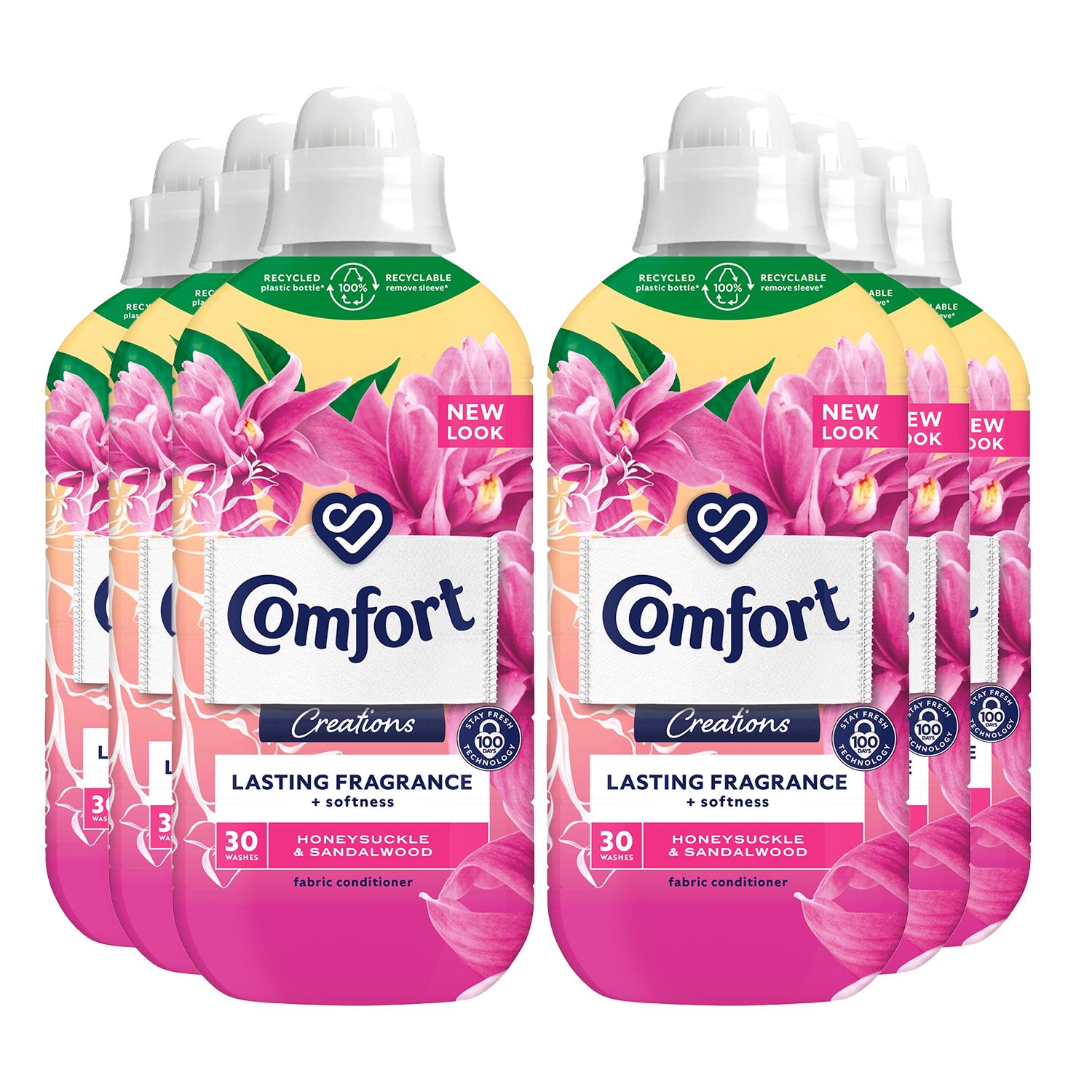 Creations Fabric Conditioner Honeysuckle & Sandalwood, 900ml, 30w | Set-of-6
