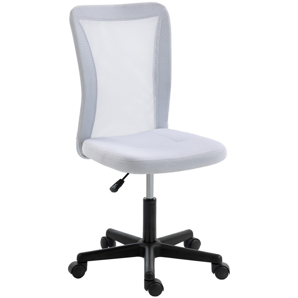Vinsetto Mesh Office Chair Armless Adjustable Height White