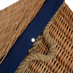 Wicker 72cm Rope Handled Trunk Picnic Basket | Blue