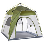 3 Man Pop Up Tent Automatic Camping Backpacking Dome Shelter | Green