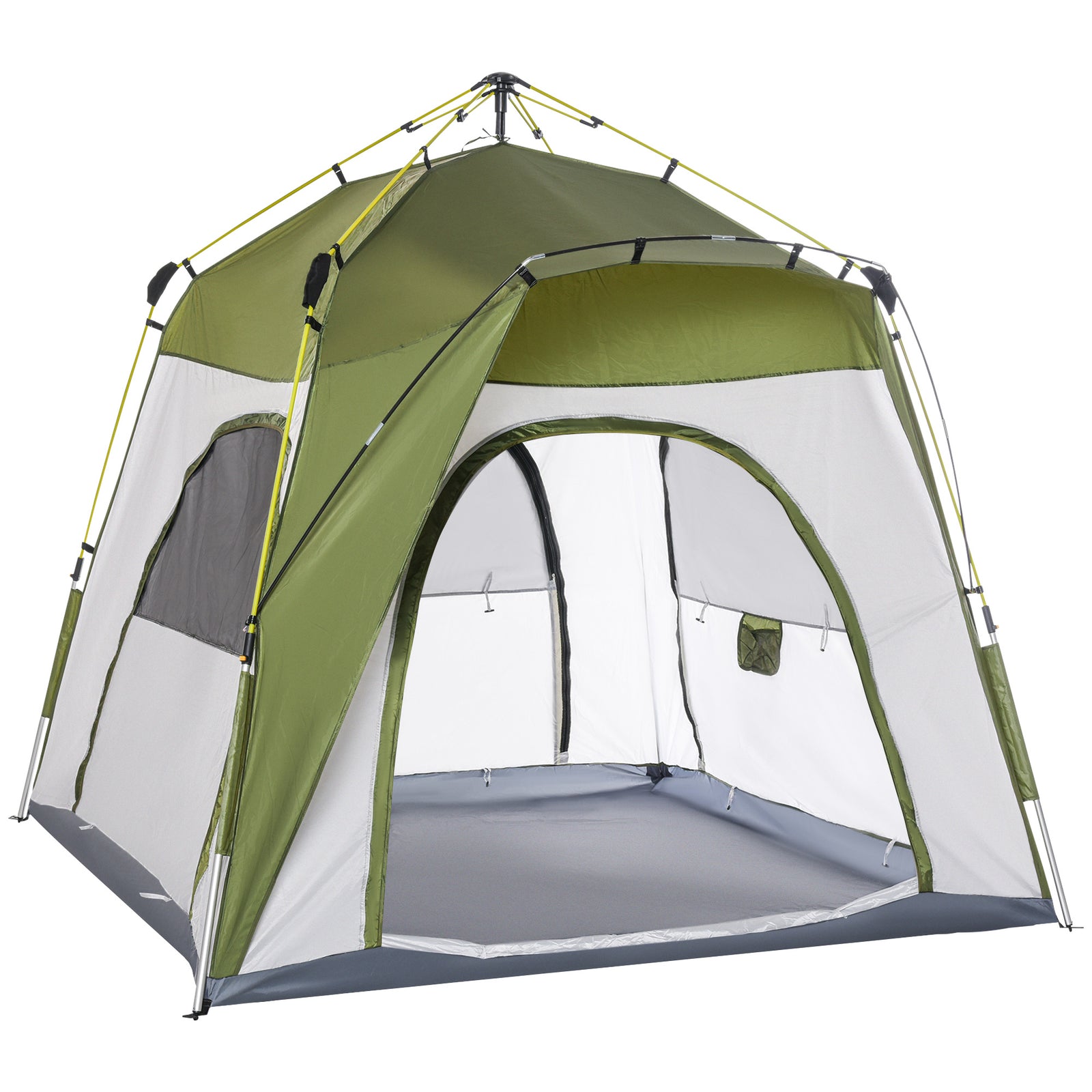3 Man Pop Up Tent Automatic Camping Backpacking Dome Shelter | Green