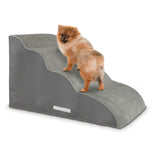 Dog Stairs For Bed, High Density Foam Pet Step Ramp For Sofa, Dogs & Cats, 2,3 & 4 Steps | 4 Step | Grey