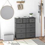 Bedroom Chest Of Drawers Fabric Dresser Foldable Drawers | One Size | Black