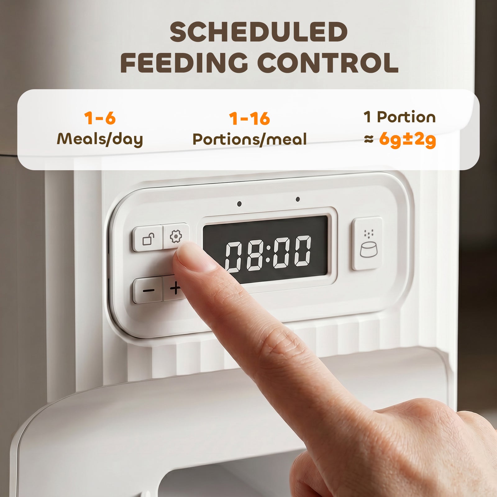 PawHut Automatic Cat Feeder Timed Portion Control 4l