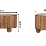 Solid Wood Soba Ball Lid-up Coffee Table