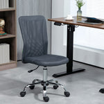 Armless Mesh Office Chair 5 Wheels | Dark Gray