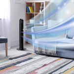 Smart Bladeless 38" Tower Fan 3 Speeds - Remote & Oscillation Feature | Black