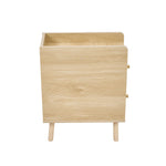 Breeins Modern Mdf Bedside Table With 2 Drawers