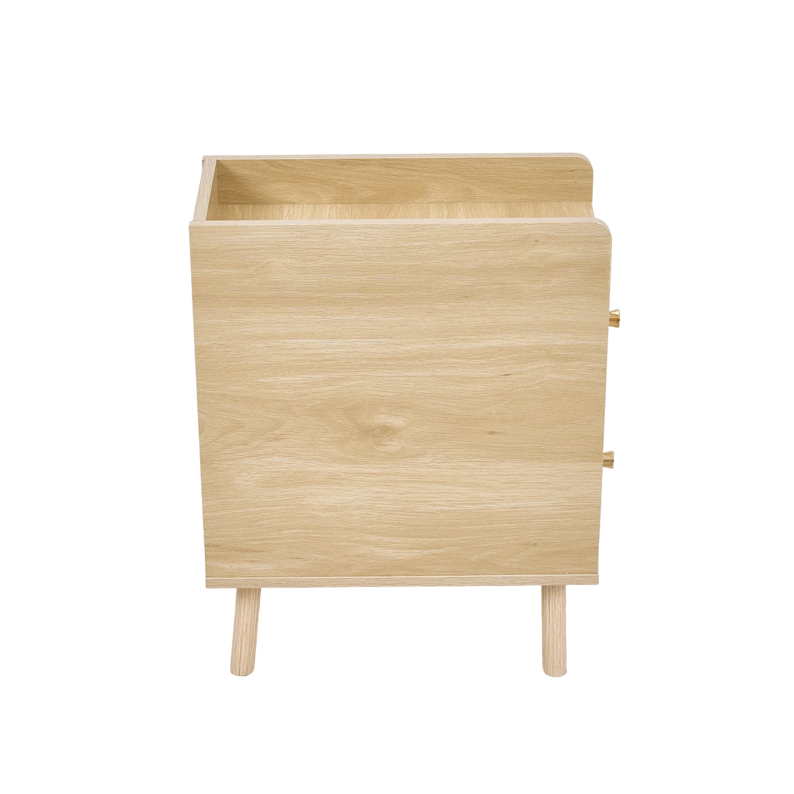 Breeins Modern Mdf Bedside Table With 2 Drawers