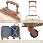 40x30x20cm Cabin Carry-on Suitcase - Lightweight, Durable, 4-wheel Luggage - 100+ Airlines Approved | Cabin | Cream