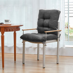 Lawn Chair Cushion Deep Seat For Indoor And Outdoor Furniture | Dark Grey