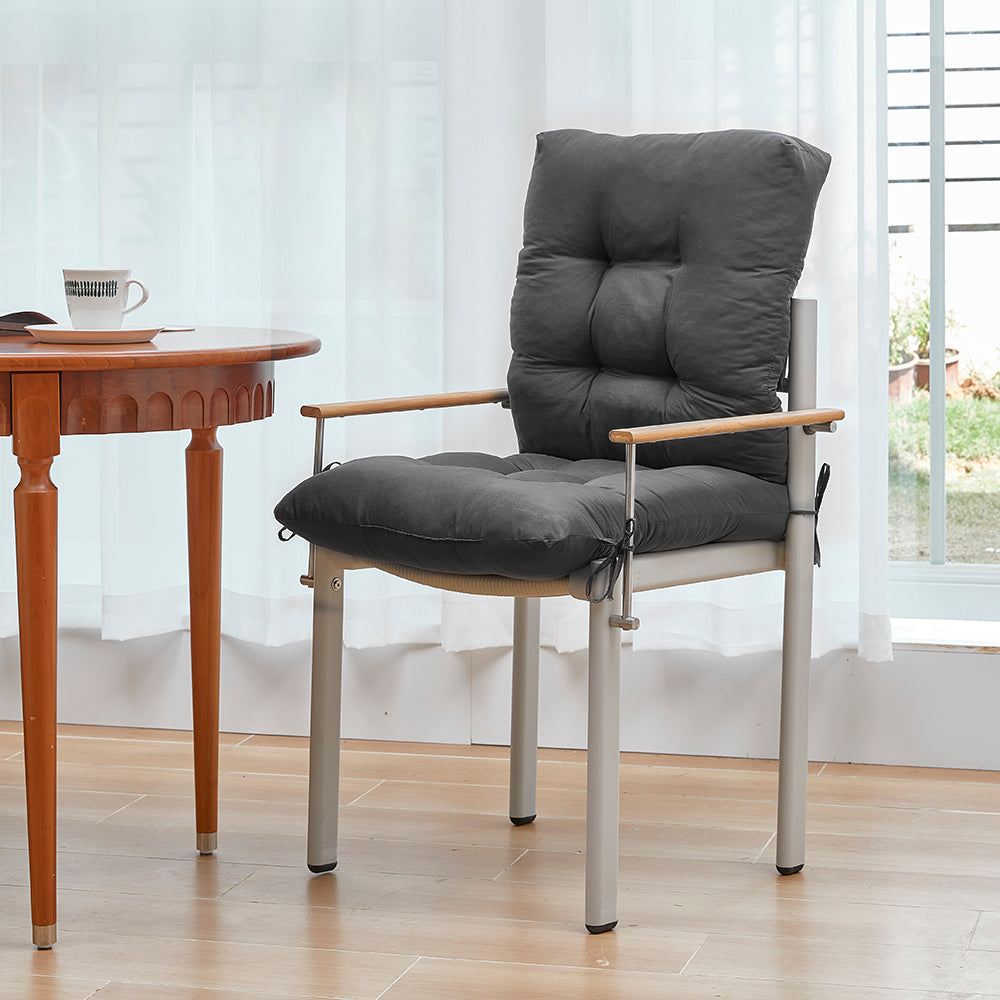 Lawn Chair Cushion Deep Seat For Indoor And Outdoor Furniture | Dark Grey