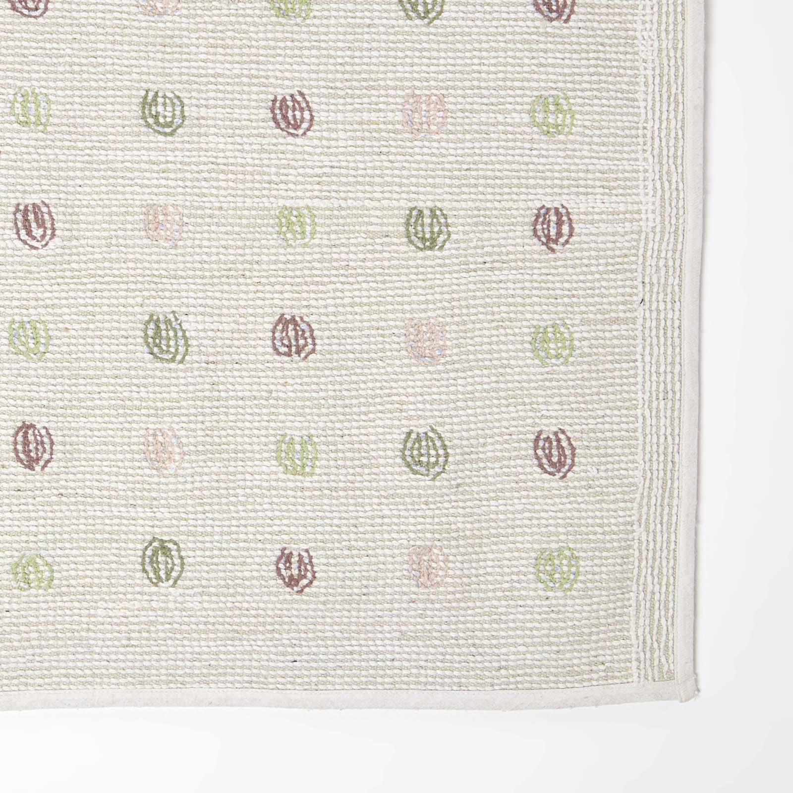 Tufted Cotton Bath Mat With Polka Dot Design | 50 x 80cm | Multi Colour