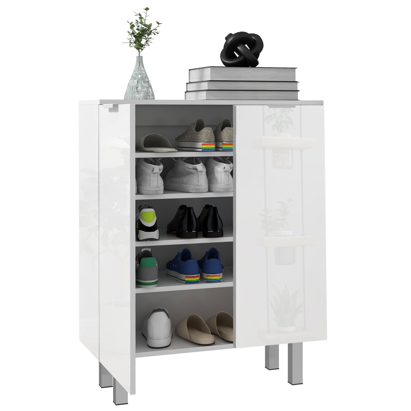 Shoe Storage Cabinet With Soft-close Hinges