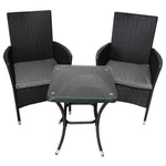 Rattan Bistro Set | Black