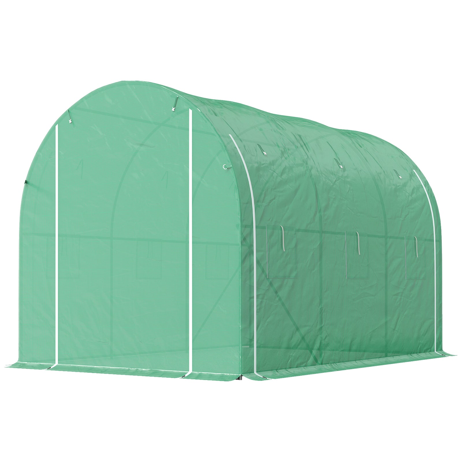 Polytunnel Greenhouse Pe Cover Galvanised Steel Frame Green