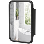 HOMCOM Bathroom Wall Cabinet With Mirror Black