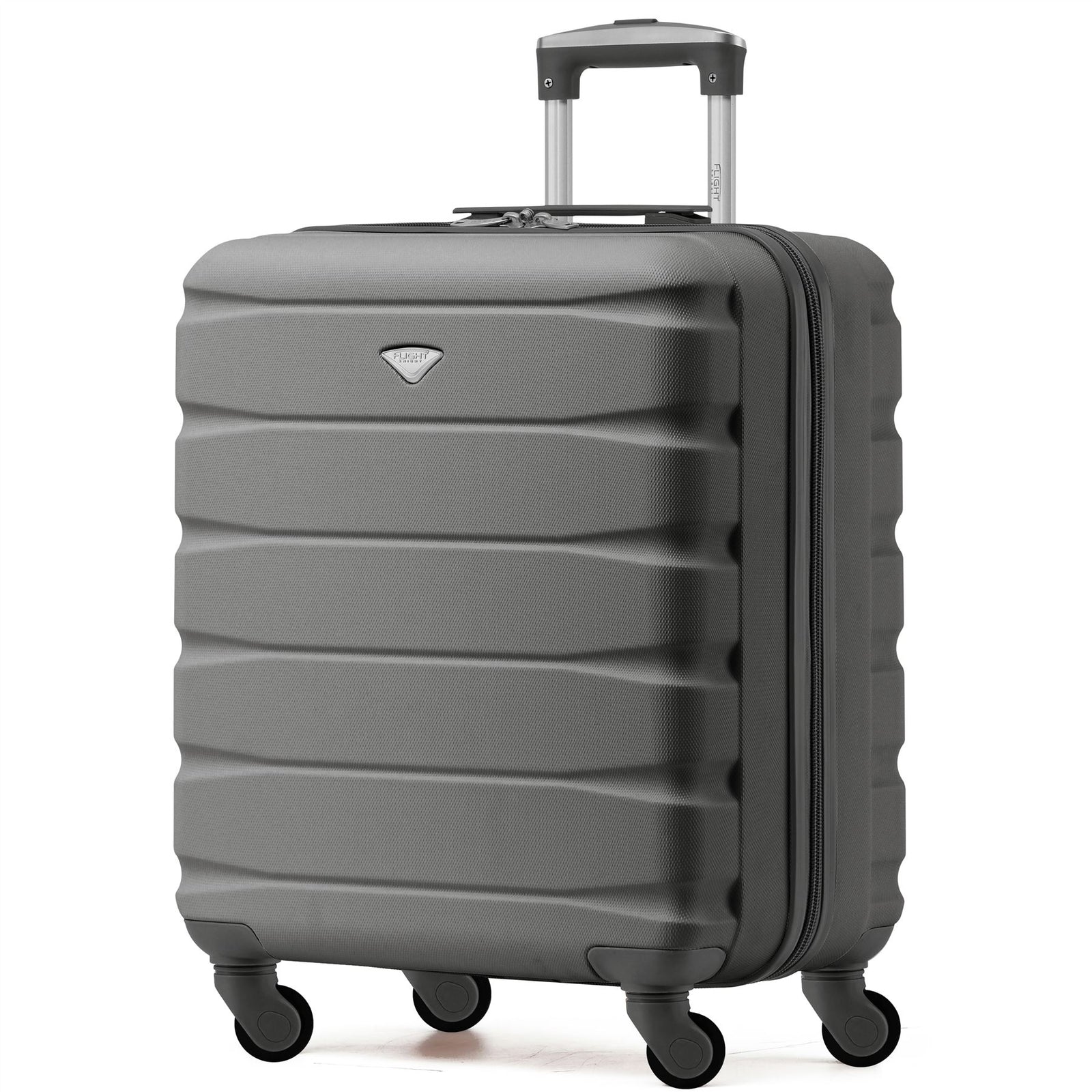 56x45x25cm Large Cabin Carry On Case - Overhead Luggage Suitcase - 4 Spinner Wheels - Abs Shell | 56 x 45 x 25cm | Charcoal