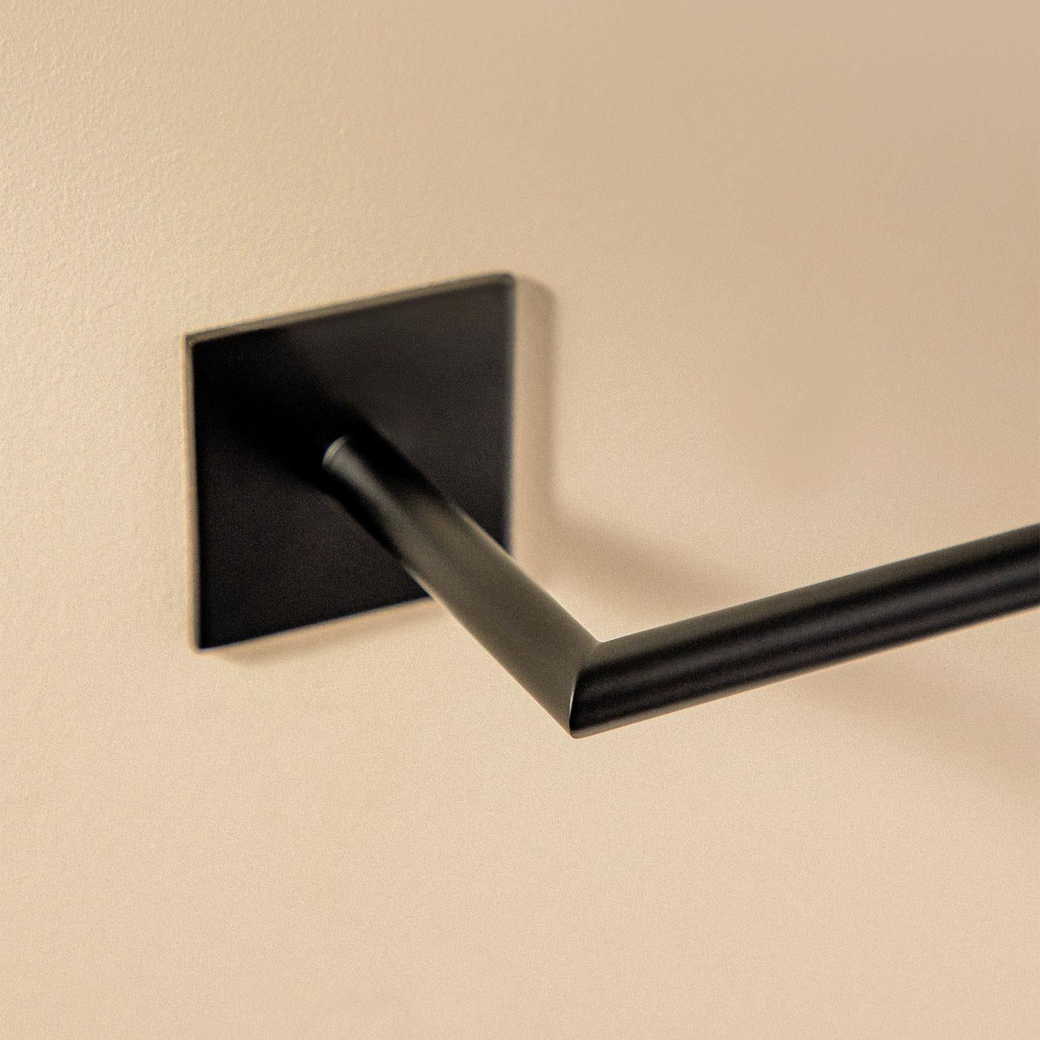 Toilet Roll Holder, Self-adhesive, Black, Stick Collection