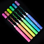 Glow Pens Set - 6 Pcs Glow In The Dark Markers