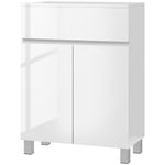 High Gloss Bathroom Floor Cabinet Cupboard With Drawer