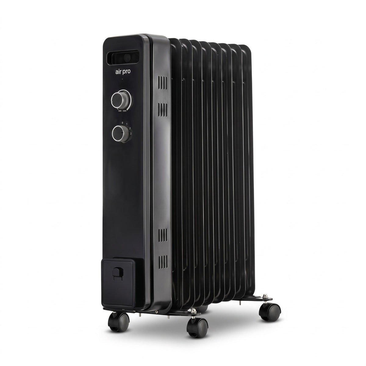 Oil Filled Radiator | Portable Electric Heater | 1500w | Black