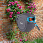 Auto Rewind Hose Reel 20m Kink-free With 180° Swivel Wall Mount | Grey