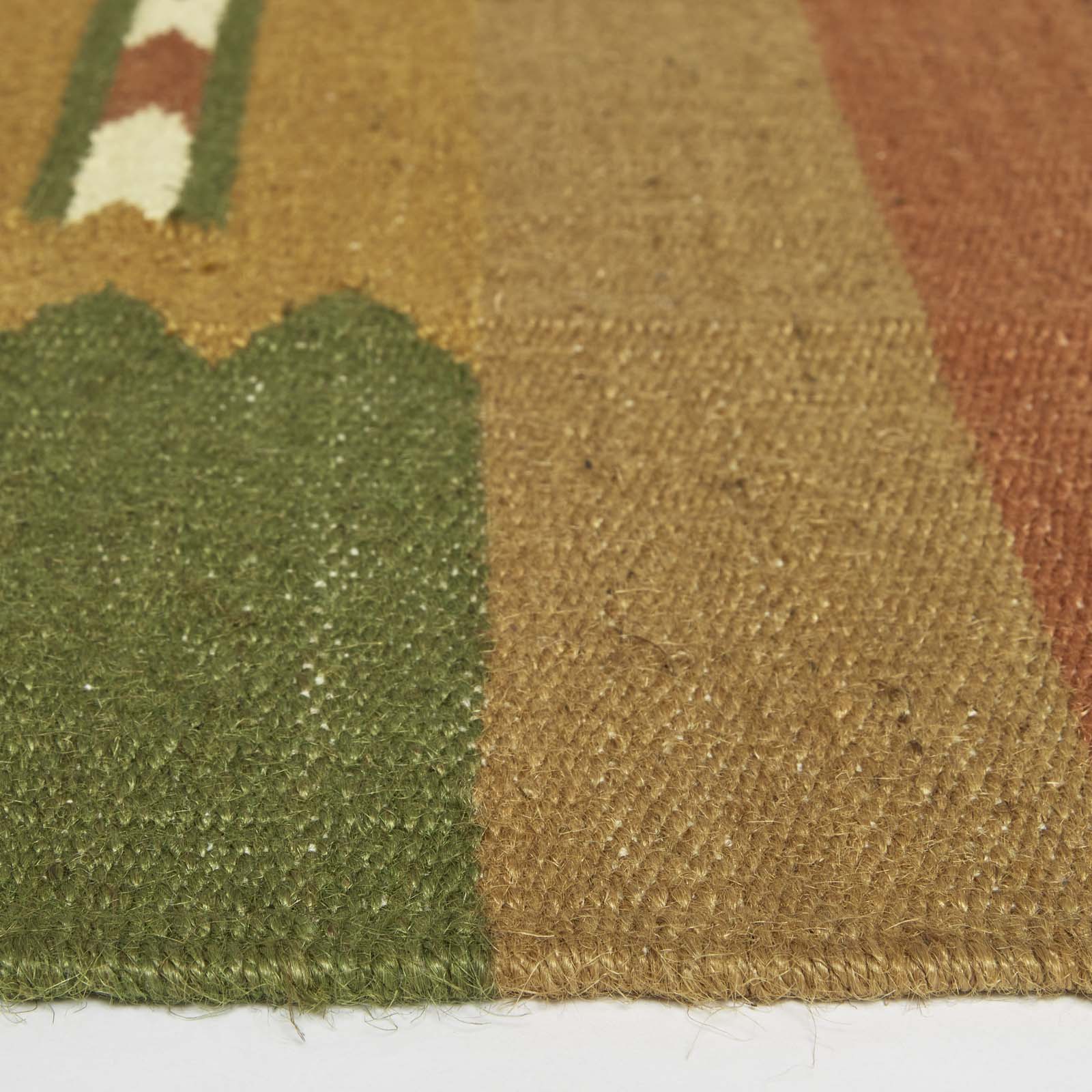 Lundi Kilim  Cotton & Jute Rug | 150cm x 95cm | Green