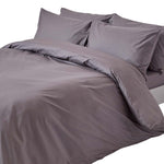 Egyptian Cotton Duvet Cover With Pillowcase, 200 Tc | Double | Dark Grey