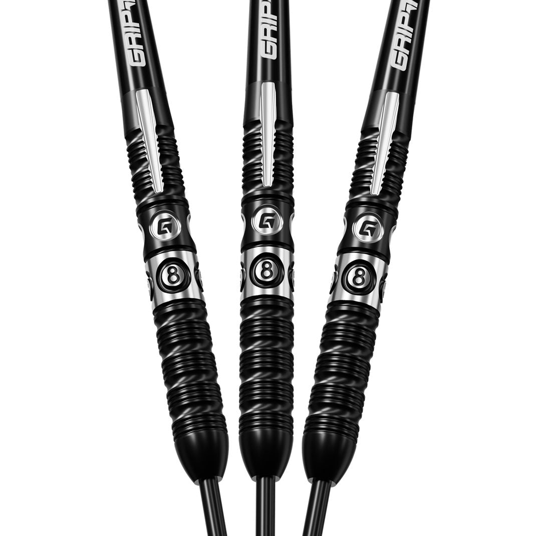 8ball 90% Tungsten Steel Tip | 26g | Black