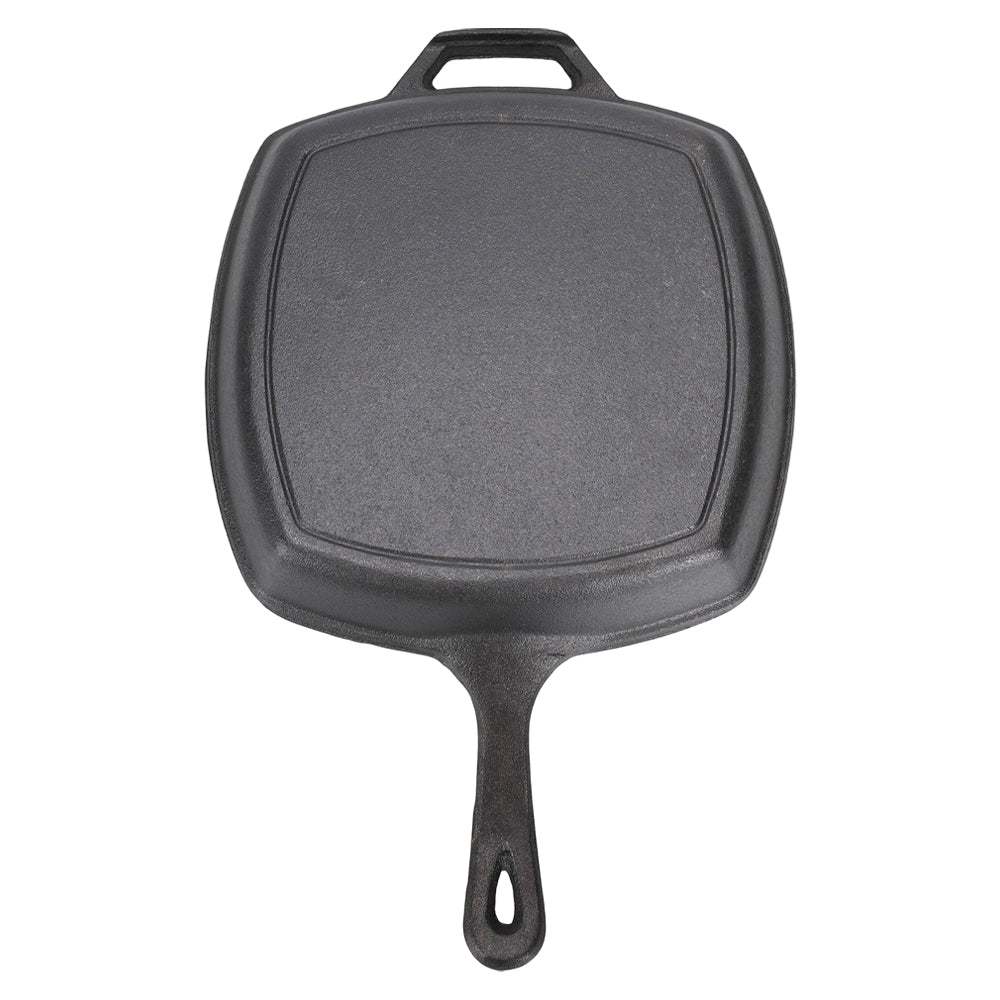 25cm W X 24cm D Rectangular Cast Iron Grill Pan