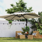 3.7x2.7m Cantilever Parasol, Hanging Offset Umbrella | Black