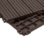 Cosmpolitan Eco Interlocking 30x30cm Decking Tiles | Set of 10 | Coffee