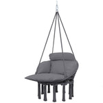Hammock Chair, Boho Hanging Swing Chair With Cushion | Dark Gray