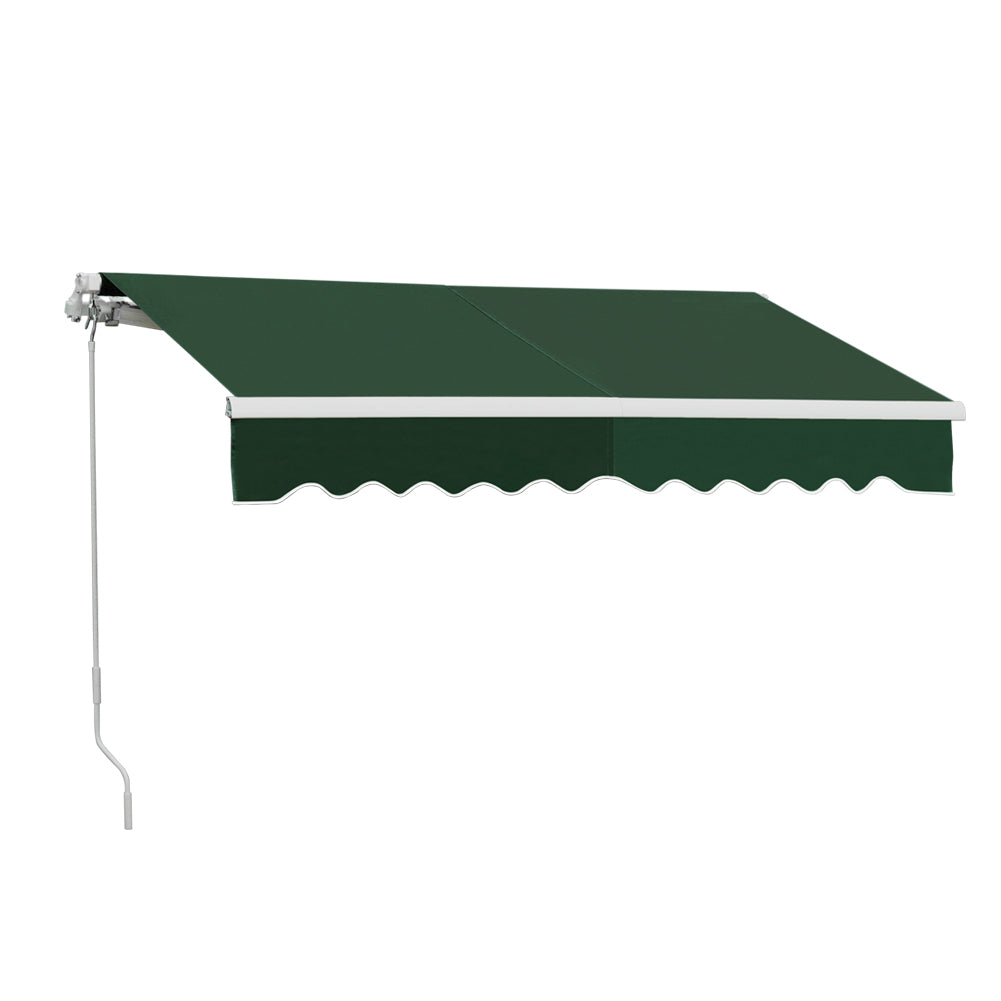 200cm W X 150cm D Outdoor Retractable Patio Awning For Window And Door | One Size | Green