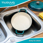 Shallow Cast Iron Casserole With Lid - 2.3-quart (26 Cm) | Teal