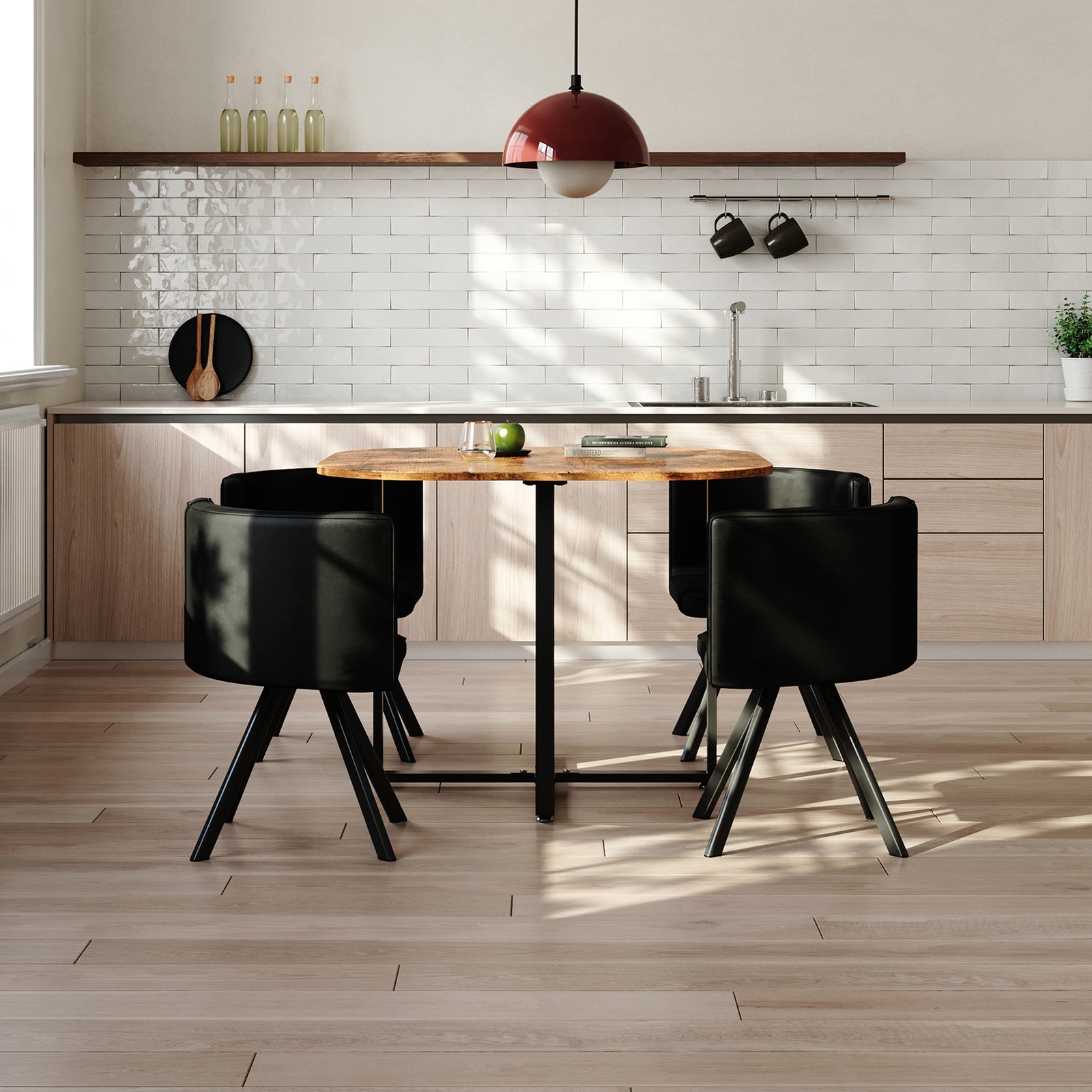 Breeins Dining Table Set with 4 Chairs