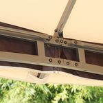 4 X 3metre Patio Gazebo Garden Canopy Shelter W/ 2 Tier Roof
