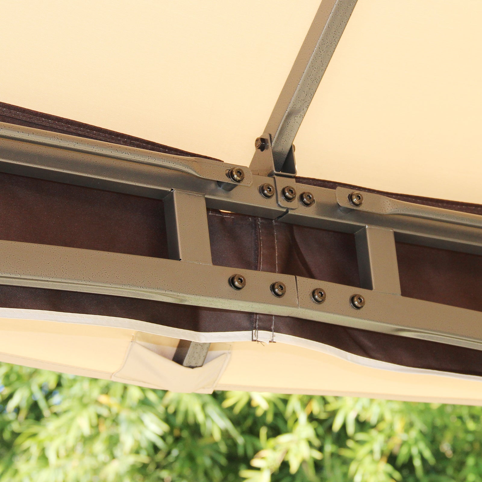 4 X 3metre Patio Gazebo Garden Canopy Shelter W/ 2 Tier Roof