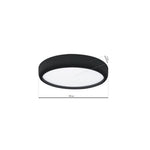 Gea Black Led Ceiling Lamp A Stylish Contemporary 39cm 36w Light With Remote Control And Low Energy Light Source